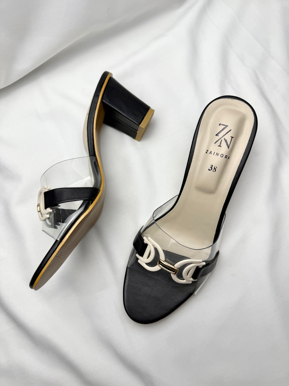 Women's Transparent Block Heel Sandals