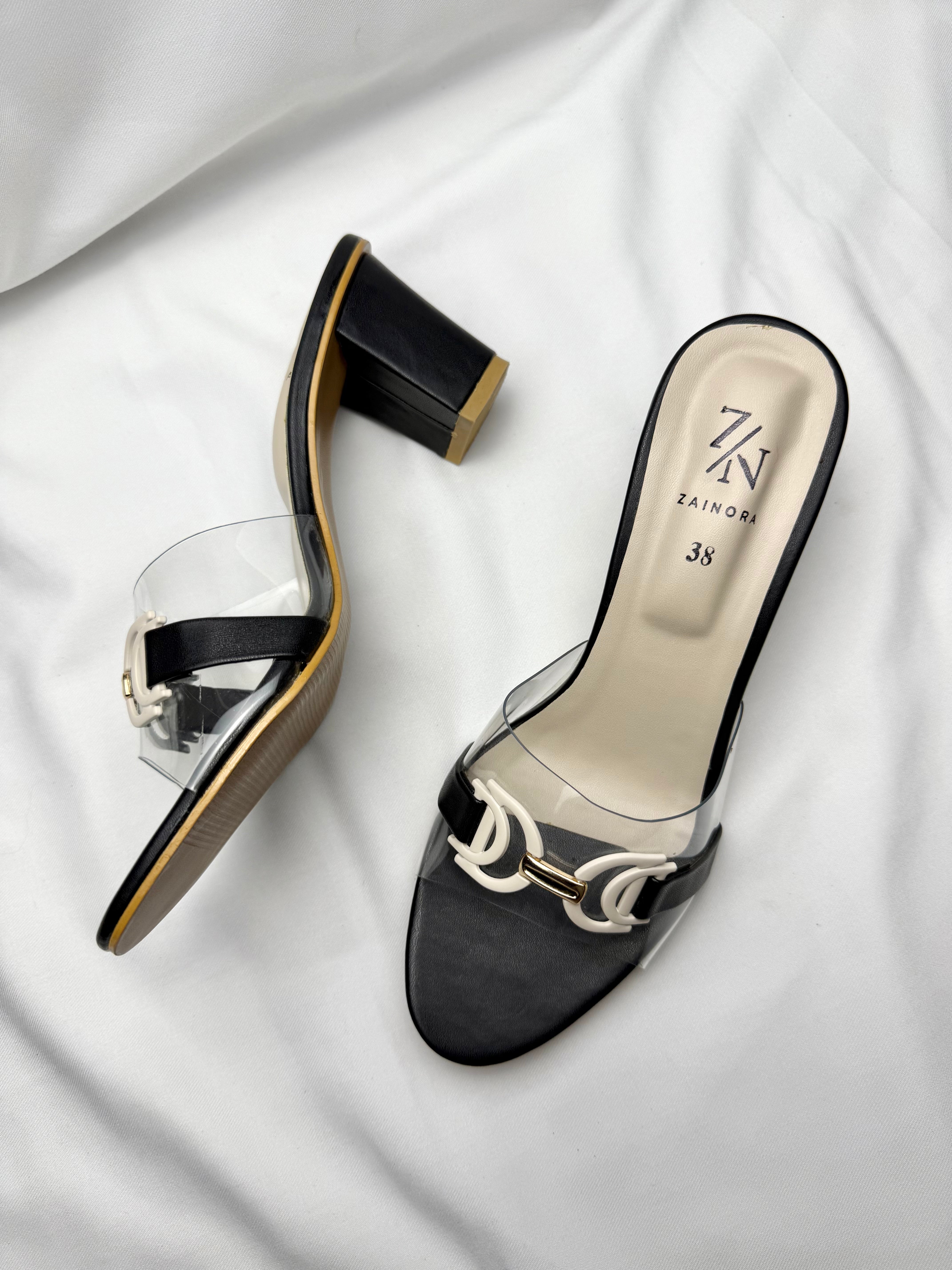 Women's Transparent Block Heel Sandals