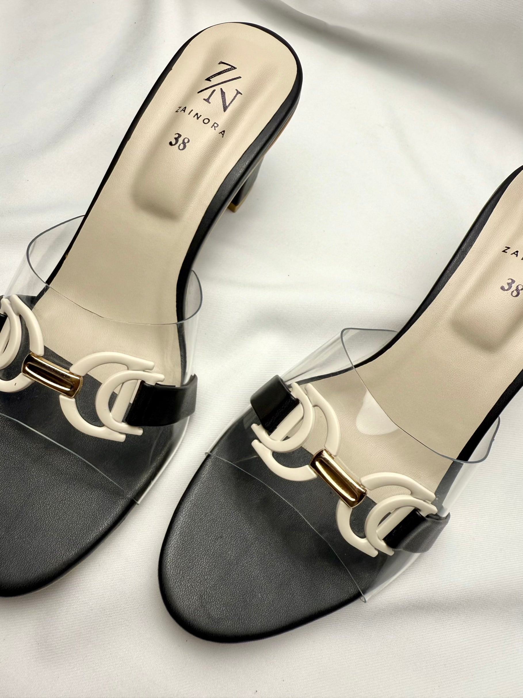 Women's Transparent Block Heel Sandals