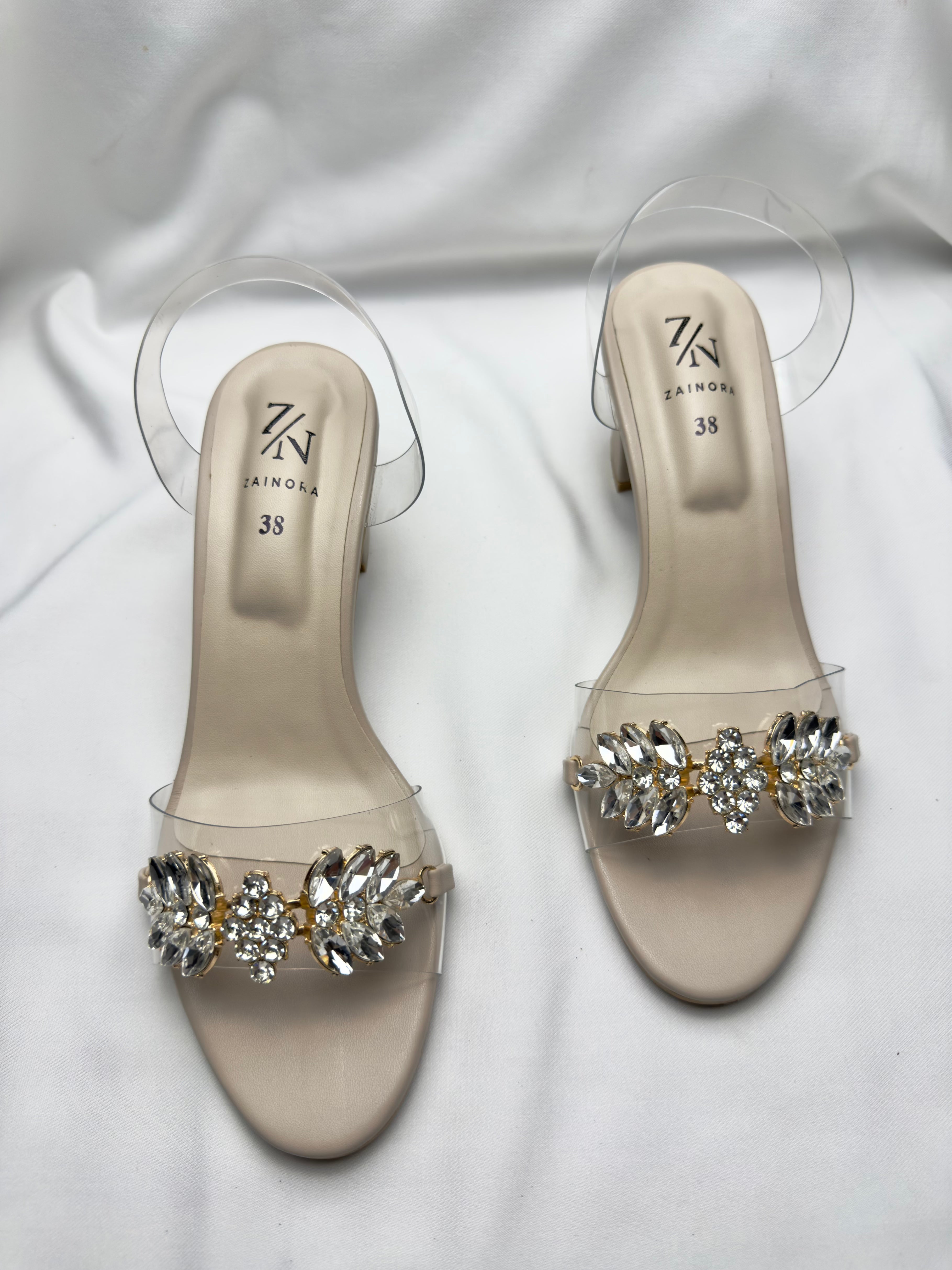 Women's Transparent Block Heel Sandals