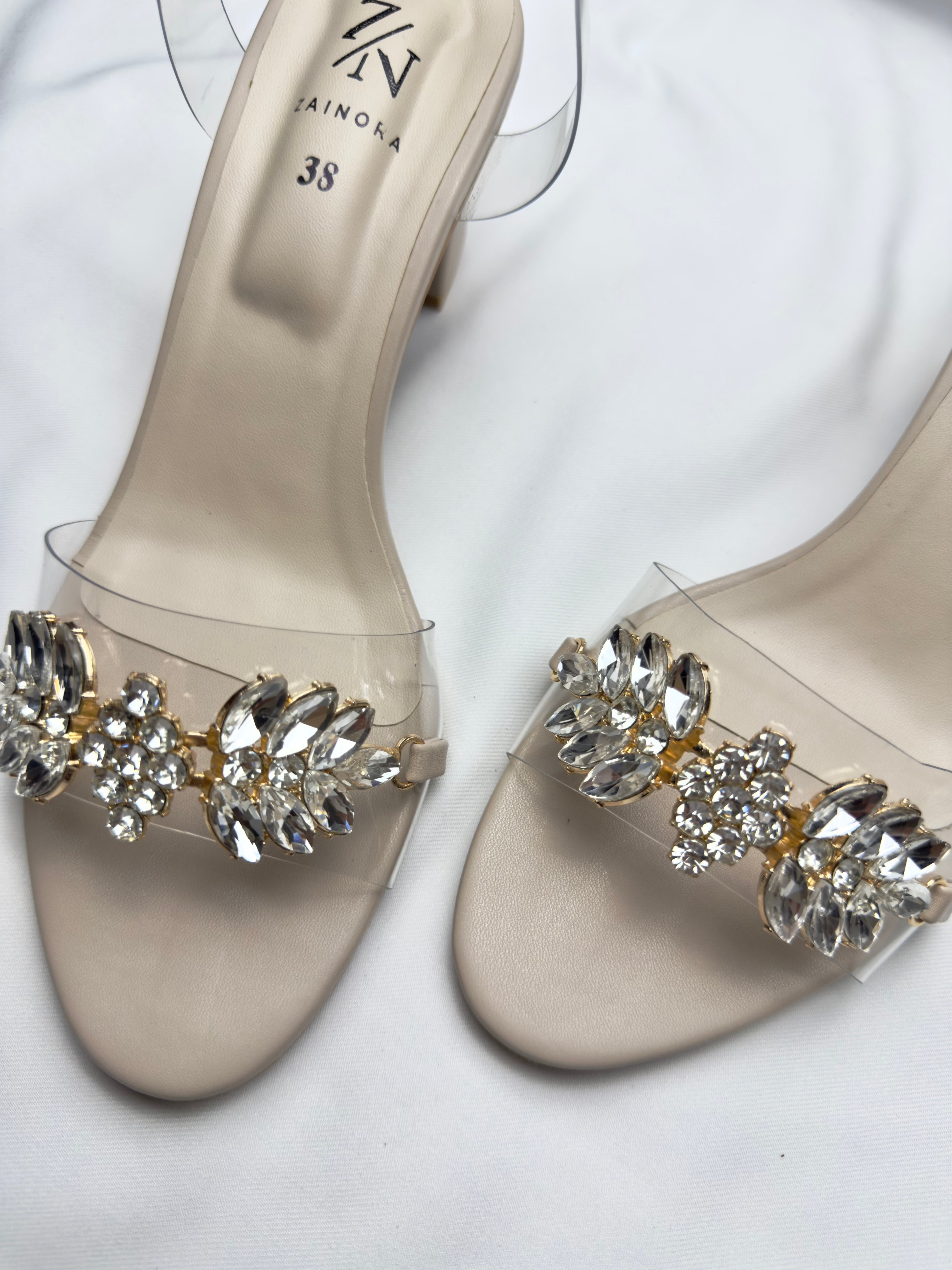 Women's Transparent Block Heel Sandals