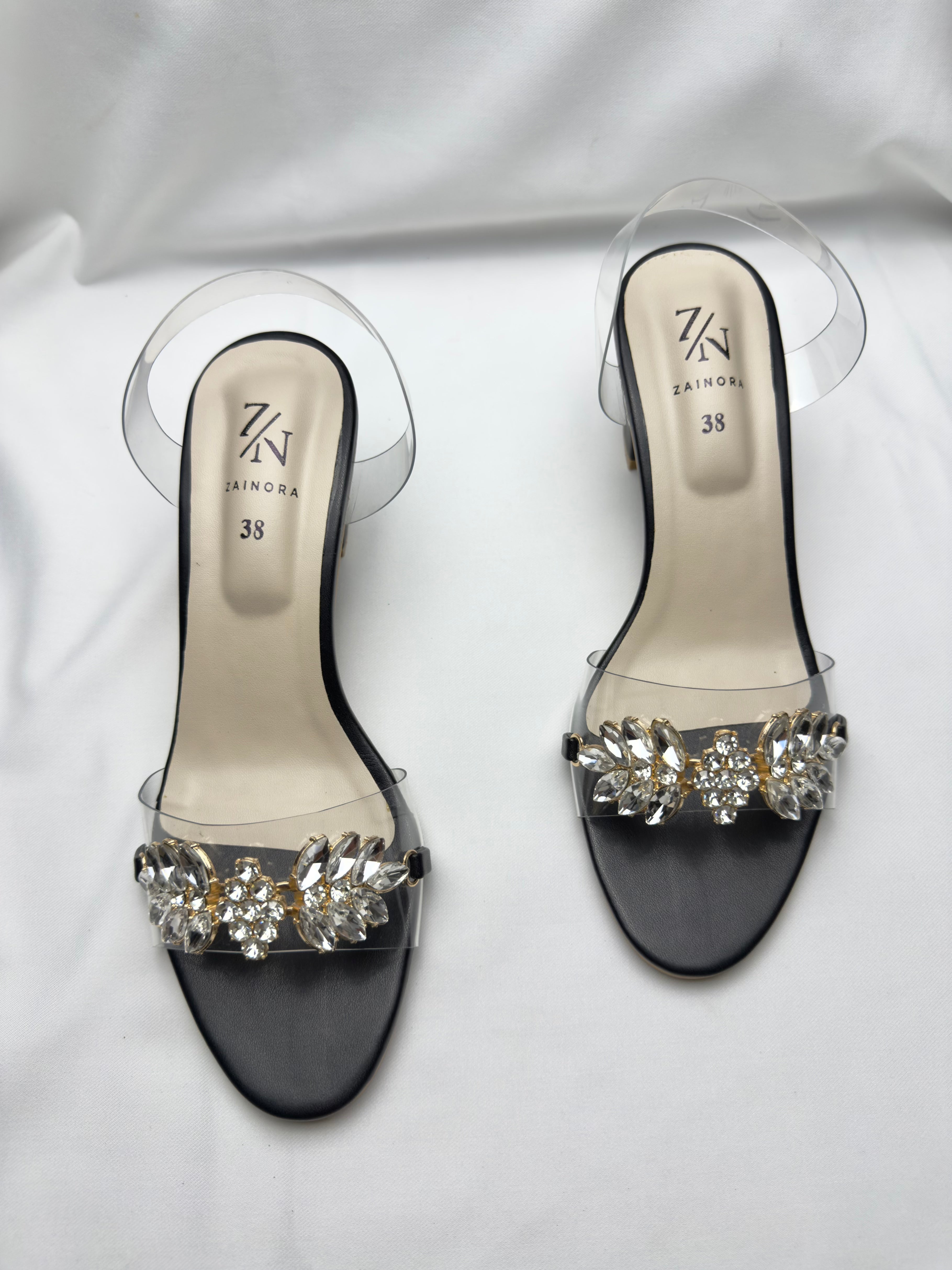 Women's Transparent Block Heel Sandals