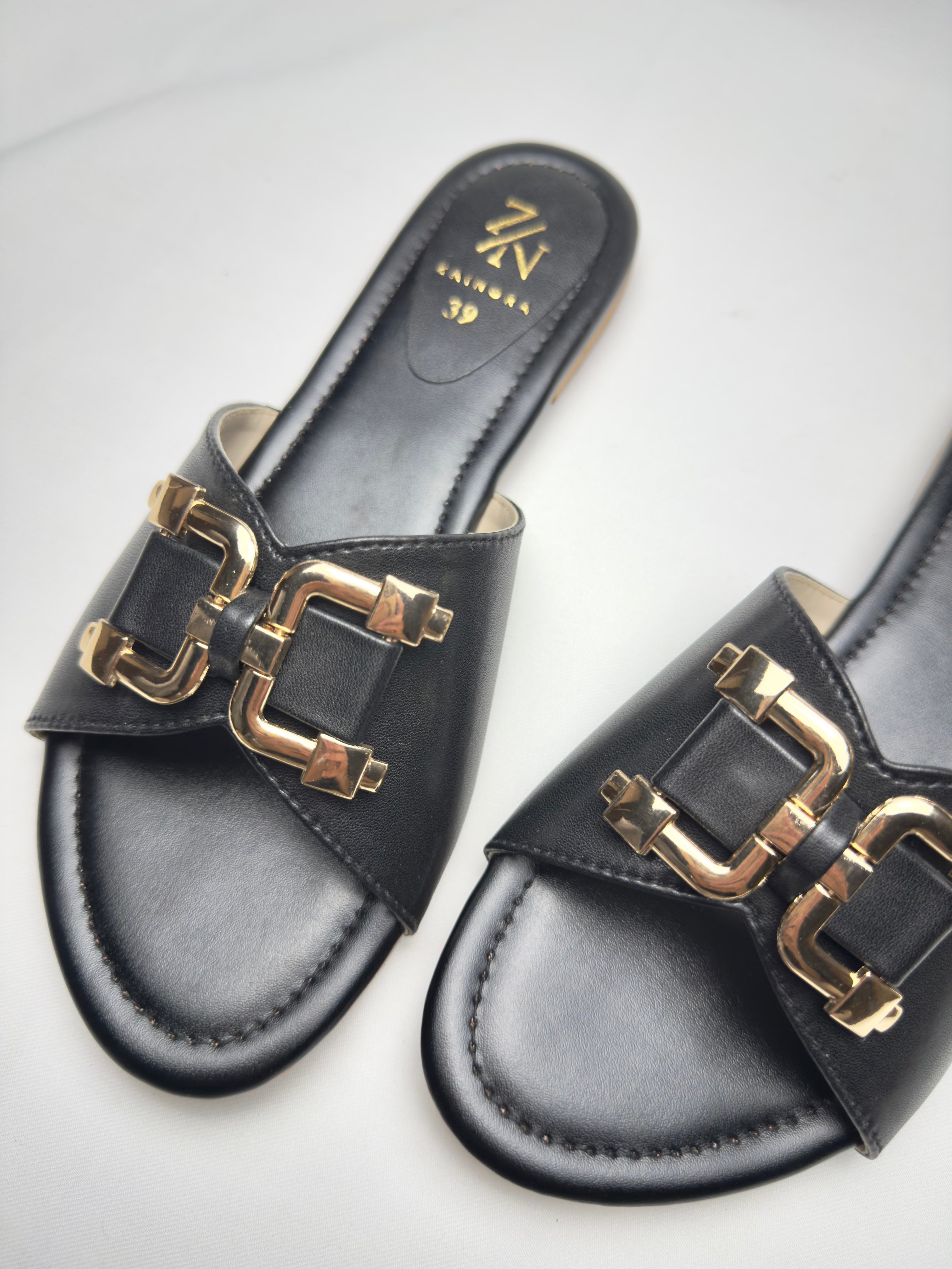 Women's Slip-On with Gold Buckle