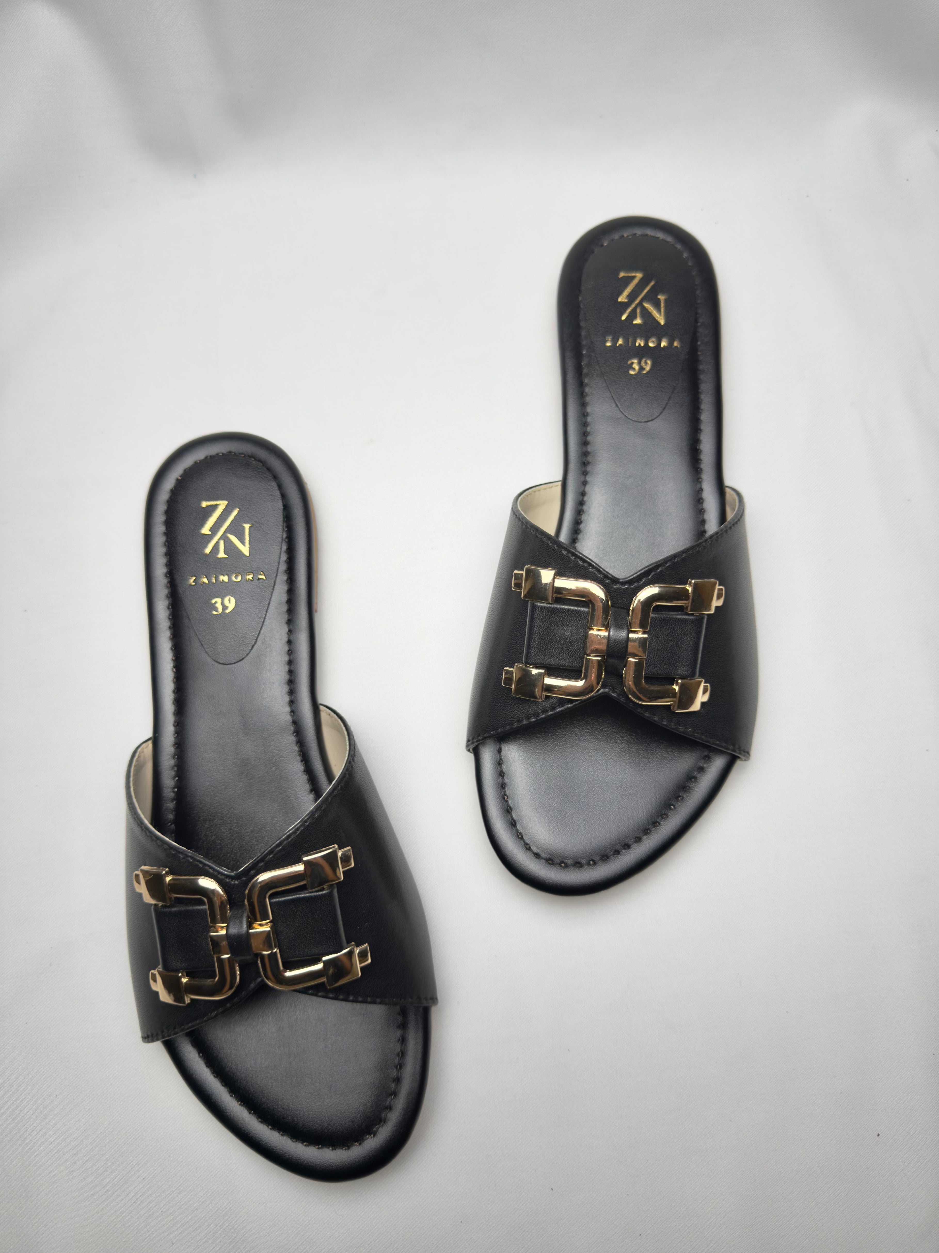 Women's Slip-On with Gold Buckle