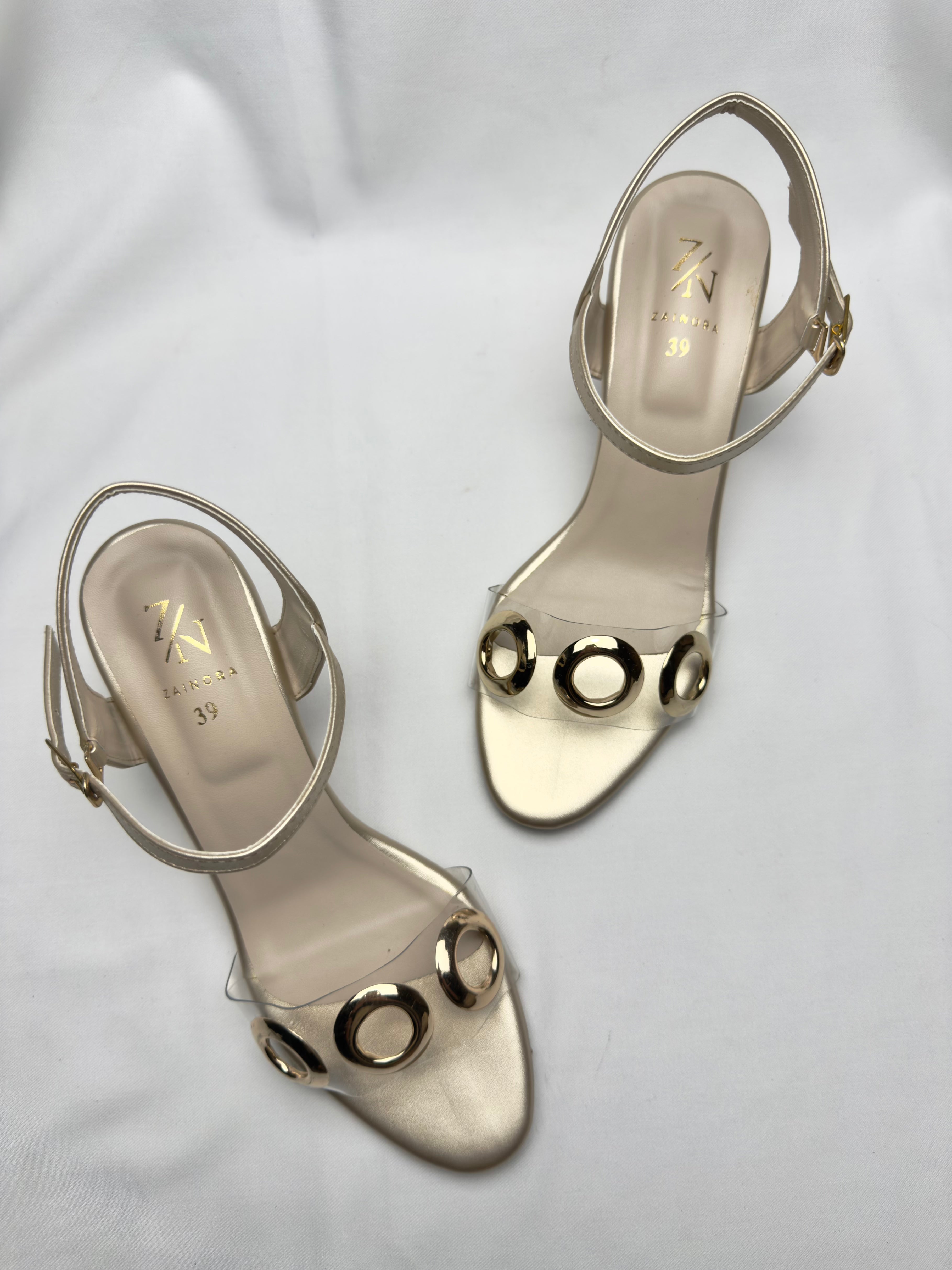 Stylish Green Transparent Strap Sandals