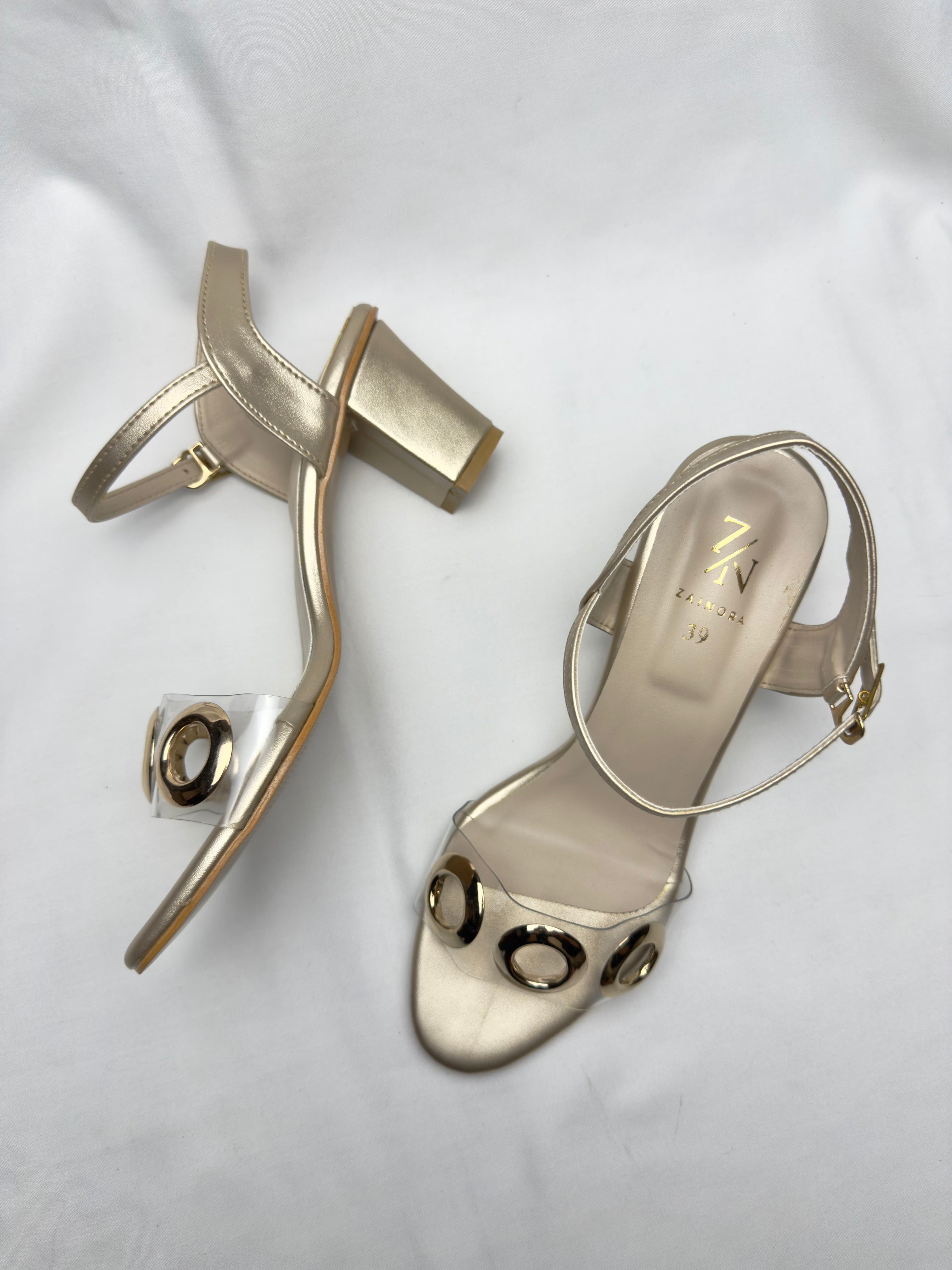 Stylish Green Transparent Strap Sandals