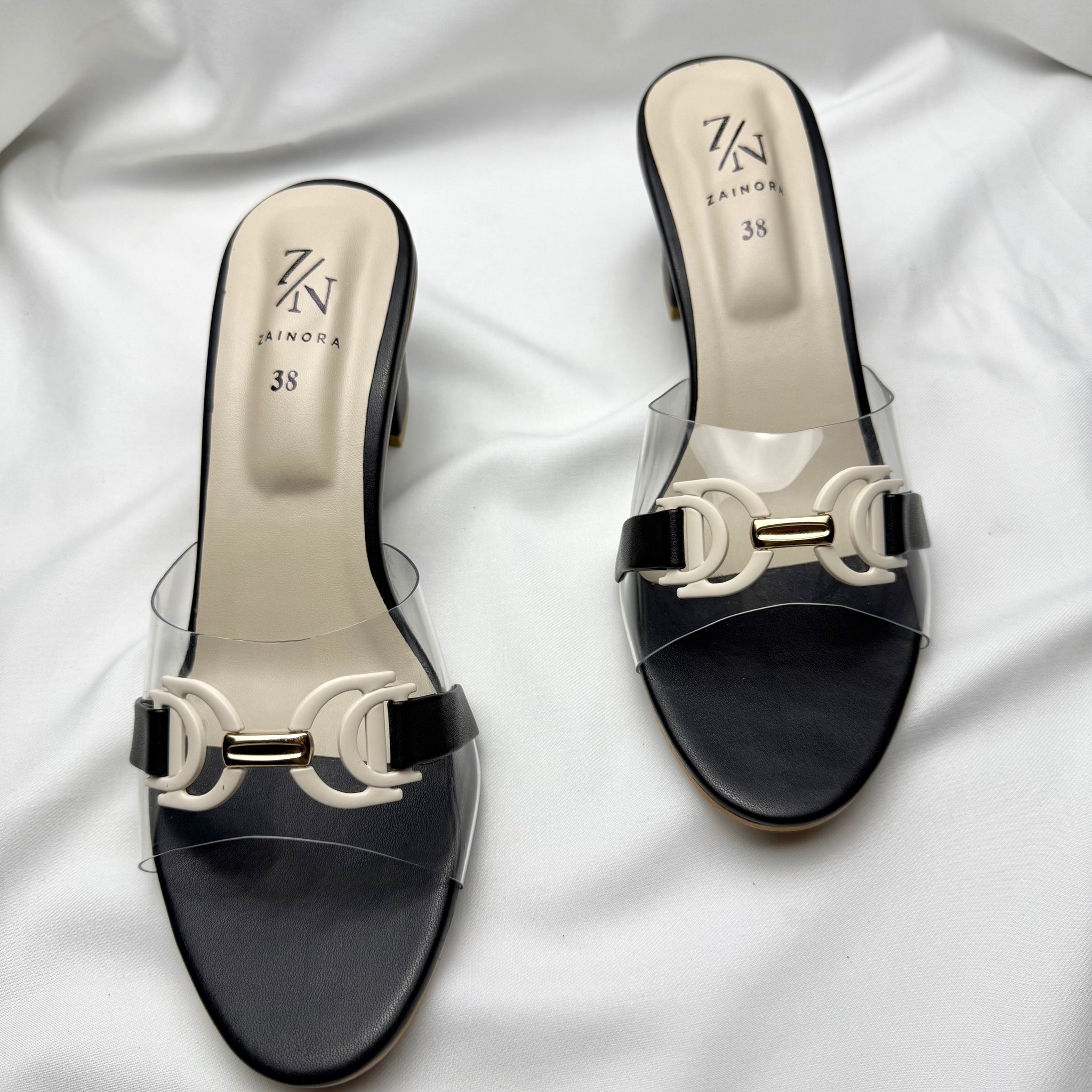 Women's Transparent Block Heel Sandals