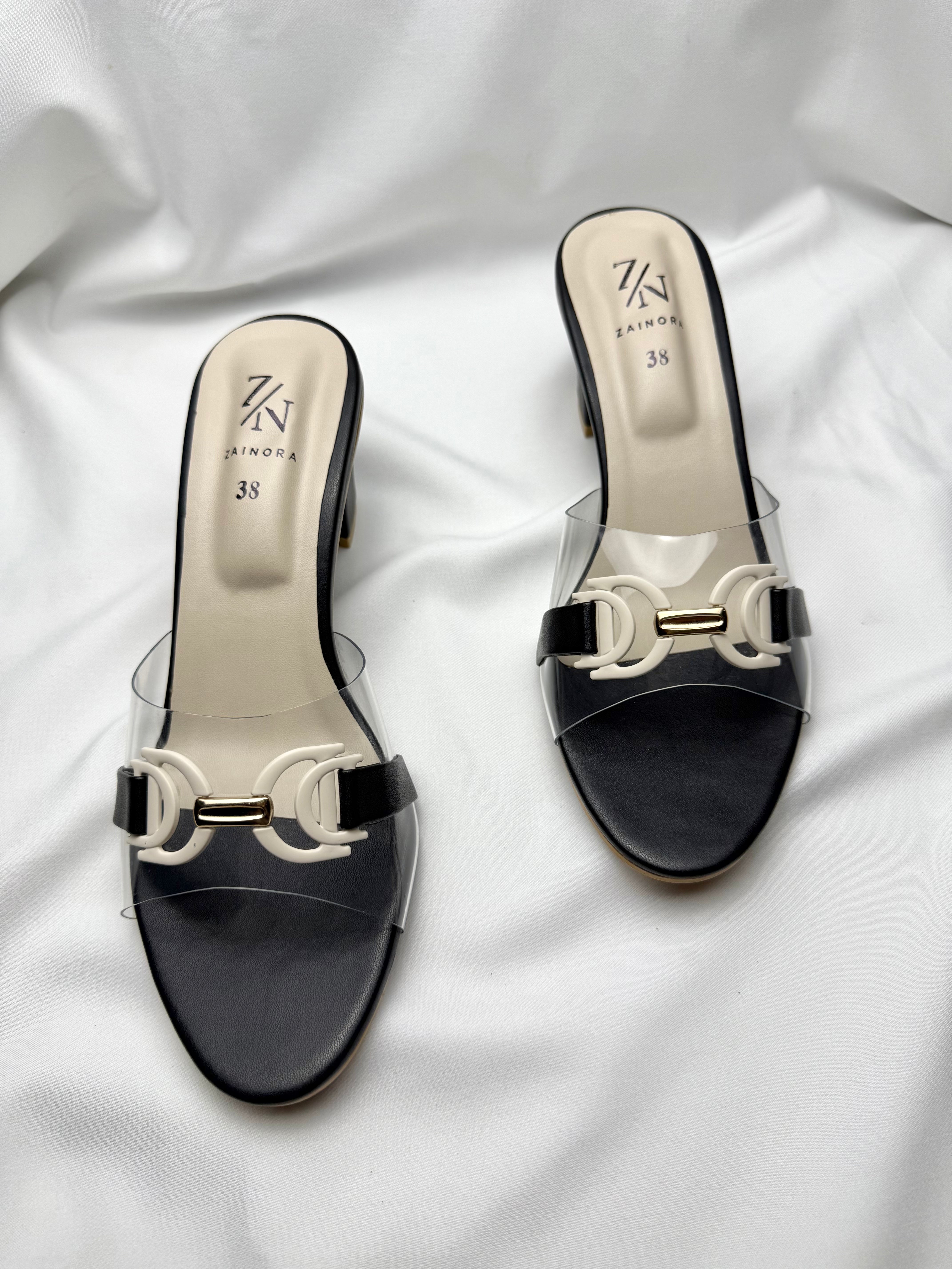 Women's Transparent Block Heel Sandals