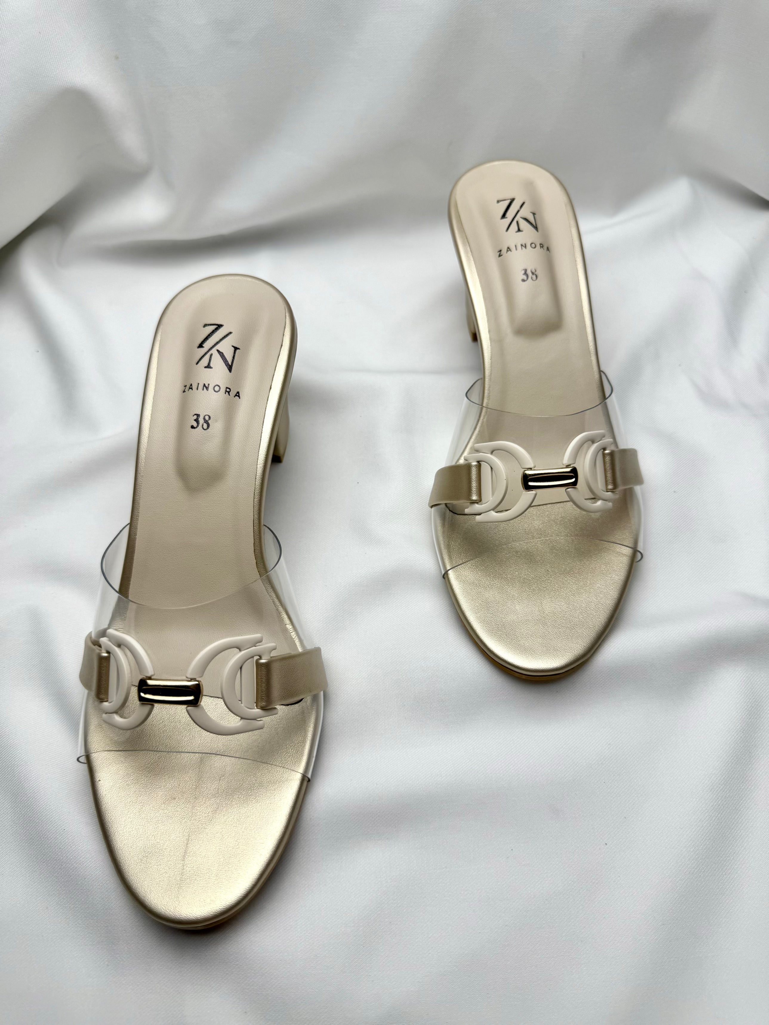 Women's Transparent Block Heel Sandals