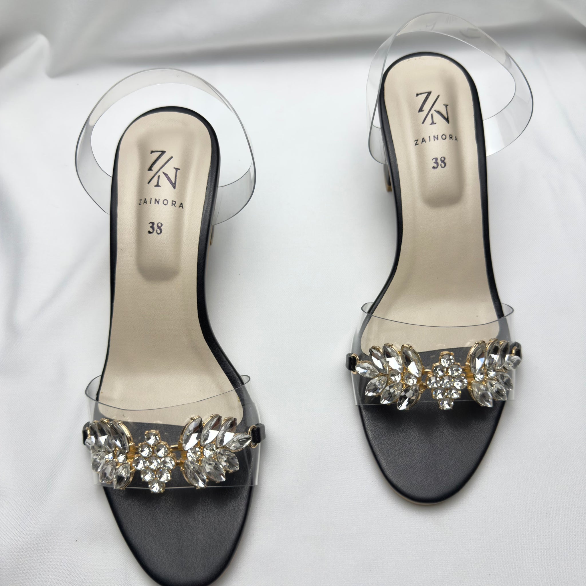 Women's Transparent Block Heel Sandals